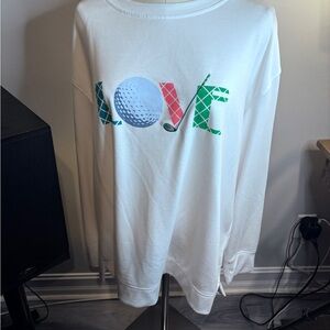NWT White Love Graphic Women's Shirt